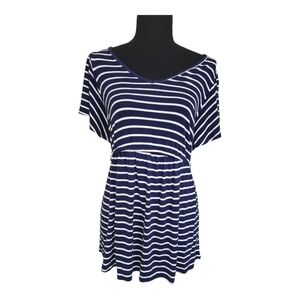 Isabel Maternity blue and white striped blouse
